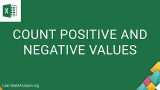 Count number of positive and negative values | MS Excel Tutorial