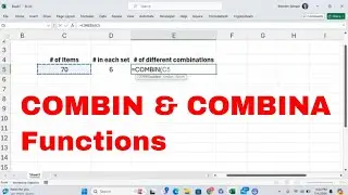 How to Use the COMBIN and COMBINA Functions in Microsoft Excel! #msexcel #tutorial #howto #exceltips