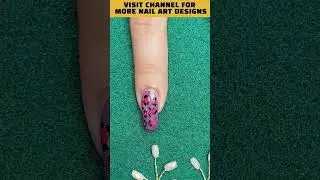 Pinkish Texture on purple nail art design idea #shorts