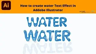 Illustrator text effects :  water text effect ( Adobe illustrator) |fast & easy| DOT-A-LINE