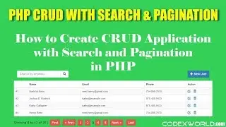 PHP CRUD Operations with Search and Pagination