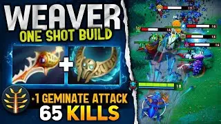 One Shot Weaver Divine Rapier +Revenant  🔥🔥🔥 65 Kills | Dota 2 Gameplay