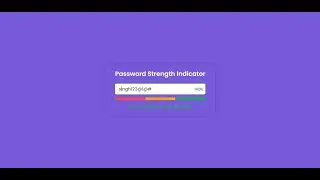 Password Strength Checker | With HTML, CSS & JavaScript