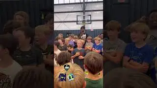 Crazy feel good reaction at the end  🥰  #shorts | boy sings in front of basketball campmates!