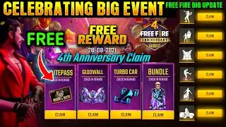 Free Fire 4th Anniversary Event | How To Claim 4th Anniversary Free Rewards | FF Anniversary 2021