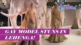 Gay Model Breaks Norms, Slips Into Lehenga For Falguni & Shane Peacock At India Couture Week 2023