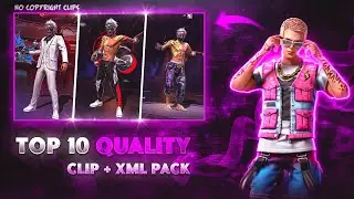 TOP 10 ULTRA HD QUALITY XML + CLIPS | ( G - DRIVE ) 🔥| FREE FIRE CLIPS PACK | TOP 10 EMOTE CLIPS ⬇️