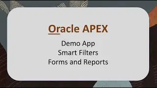 Oracle APEX - Demo App - E2