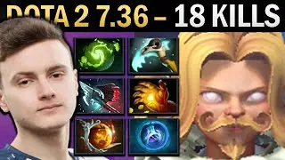 Invoker Gameplay Miracle with 18 Kills and Vyse - Dota 7.36