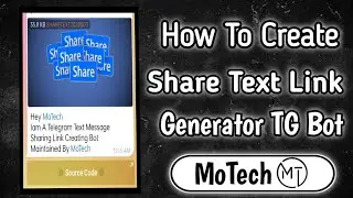 How To Own ShareText Link Generator Telegram Bot | Malayalam | 