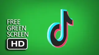 Free Green Screen - Spinning TikTok Logo 3D