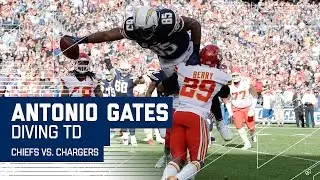 Antonio Gates Big TD Ties the Tight End Record for Career TDs! | NFL Week 17 Highlights