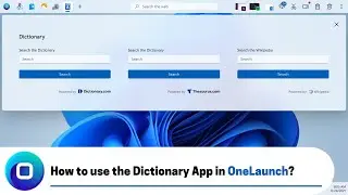 How to use the Dictionary App in OneLaunch? (2022 Edition)