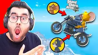 🔥GTA 5 Tom & Jerry Extreme Bike Parkour 🔥| Funny 😂 | Hitesh KS