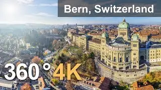 360°, Bern, Switzerland. 4К aerial video