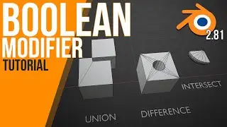 How to union, difference, intersect objects | Boolean modifier | Blender 2.81 | Tutorial