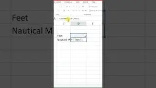 Convert Feet into Nautical Mile in Microsoft Excel #nautical #excel #shorts