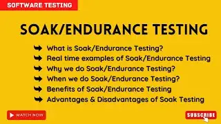 what is soak testing in performance testing | endurance testing in performance testing with example