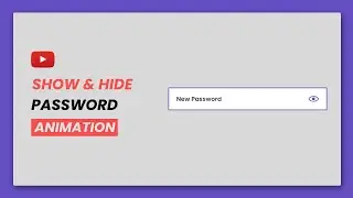 Show And Hide Password Concept With JavaScript | HTML, CSS And JavaScript