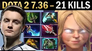 Invoker Gameplay Miracle with 21 Kills and Cuirass - Dota 7.36