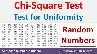 Chi-Square Test for Uniform Random Numbers Uniform Distribution Test for Uniformity by Mahesh Huddar