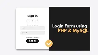 Login and Registration Form in PHP and MySQL