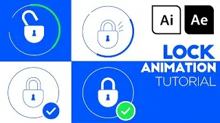 Security Lock Tick Animation Tutorial in After Effects | Motion Graphics