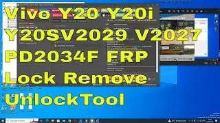 Vivo Y20 Y20i Y20S V2029 V2027 PD2034F FRP Lock Remove By UnlockTool 2024 