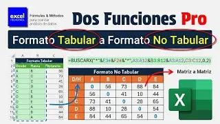El Truco Oculto de estas 2 Funciones que convierte un Formato Tabular a NO Tabular en Excel