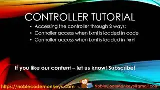 JavaFX Tutorial - Controllers