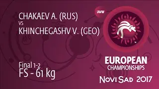 GOLD FS - 61 kg: V. KHINCHEGASHV (GEO) df. A. CHAKAEV (RUS), 10-9