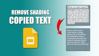 How to remove shading from copied text in google slides