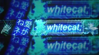 VAPORWAVE THEMED Channel Banner Speedart for WhiteCat AJ/Me | [ totally a commission ] | ANIMAL JAM