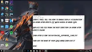 How To Enable CUDA/Display Acceleration In Adobe After Effects CC 2017 For Nvidia 10 Series GPU