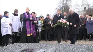 Асвячэнне адноўленых могілак польскіх жаўнераў у Дунілавічах