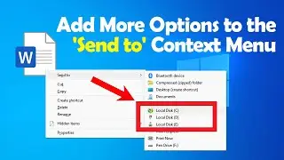 Make Sending Files Easier: Adding More Options to 'Send to' Context Menu in Windows