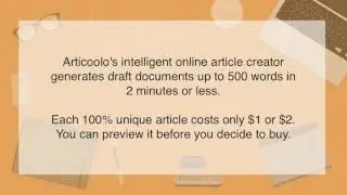 Articoolo Online Automatic Article Writing App
