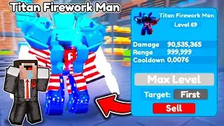 ✨ОБЗОР на TITAN FIREWORK MAN самый ИМБА ГОДЛИ в Toilet Tower Defense | Roblox