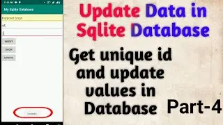 How to Update data in SQLite Database | Android Programming