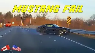 MUSTANG CRASHES INTO BARRIER AFTER IT *inexplicably* LOSES CONTROL