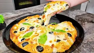 You WILL NEVER BUY PIZZA AGAIN!! Quick Pizza 1000 Bubbles! Super Dough in 2 MINUTES WITHOUT KNEADING