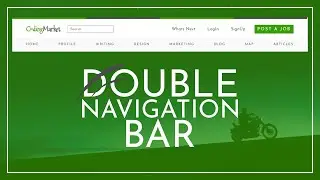 Simple Double Navigation Bar Using HTML and CSS - Navigation Bar - Multi NavBars