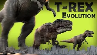 T-Rex Evolution and size comparison 1925 to 2024