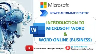 Power Automate Desktop || Introduction to Microsoft Word and Word Online (Business)