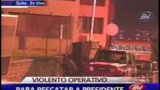 ECUADOR:Rafael Correa violento rescate del presidente parte3