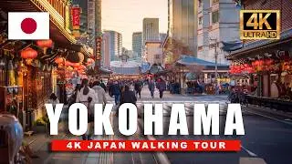 🇯🇵 Japan Walking Tour - Yokohama's Massive Chinatown Market Streets Day & Night Walk • 4K HDR 60fps