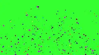 no copyright 6 different celebration party Confetti with green screen [black mart]