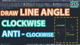 #51 Draw A Line With Angle | Direction | Clockwise - Anti Clockwise | Cad Gizmo