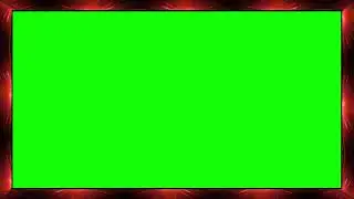 Neonlight border green screen | Glowing border frame | Green screen frame