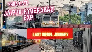 Last Diesel Journey behind Double EMD's 07019 Jaipur - Hyderabad // Kamareddy - Medchal Doubling